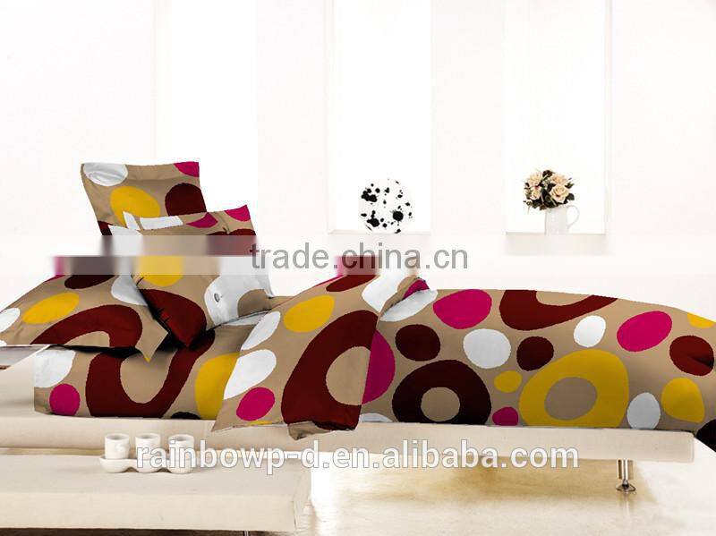 2014new fashion design cotton fabric plain king size wholesale bedding set/printed bed sheet