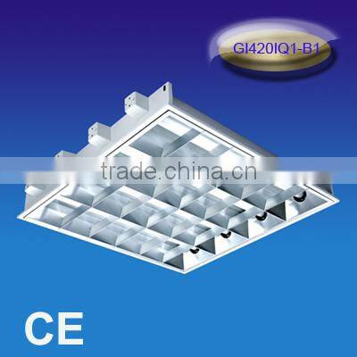 Bult-in Grille Lamp Panel 4*17/18/20W, T8/T10 Lamp Tray, lamp house