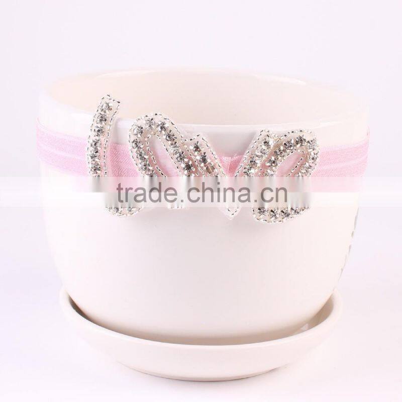 Newborn Baby Kids Pearl Diamond Headband Photo Props crystal Hair Band wh-1759