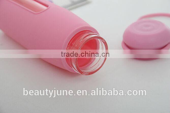 Portable 360ML 500ML new products sport Colorful Glass Water bottle + Soft Silicone Sleeve