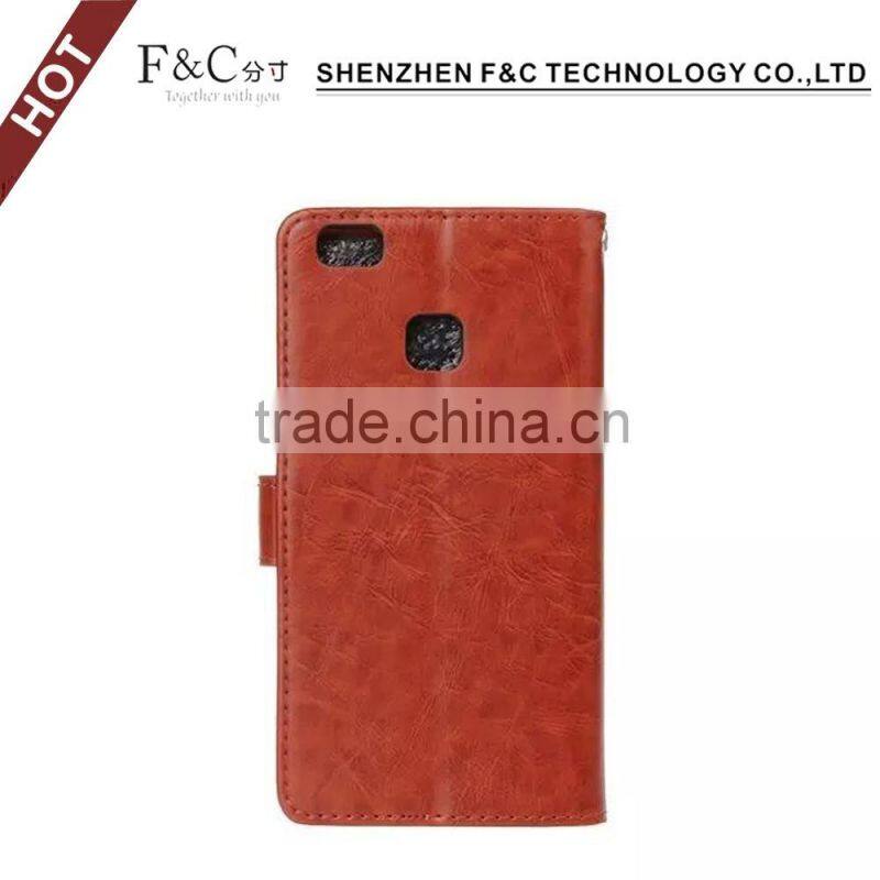 factory wholesale phone case for Huawei P9 , wallet stand leahter case for Huawei P9