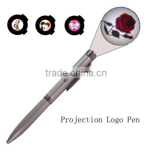 High quality LED projector logo pen best promotional gift