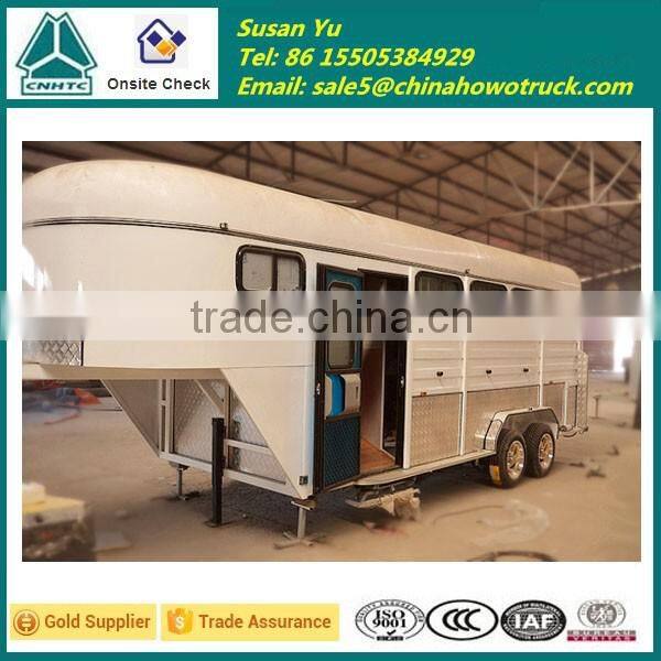 3 Horse Angle Float Gooseneck Horse Trailer Made in China