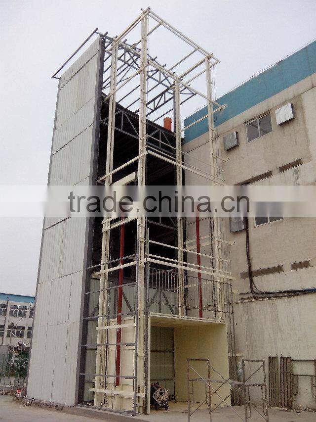 Warehouse crane Guide rail hydraulic lift platform