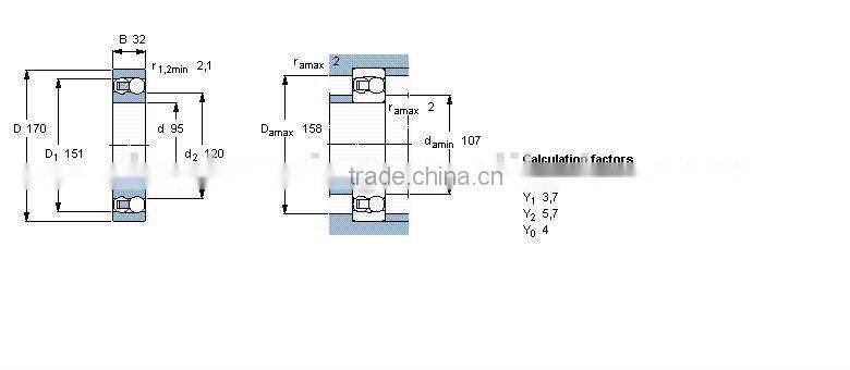 1219 ball bearings Hot Sale and High Precision Self-aligning Ball Bearing