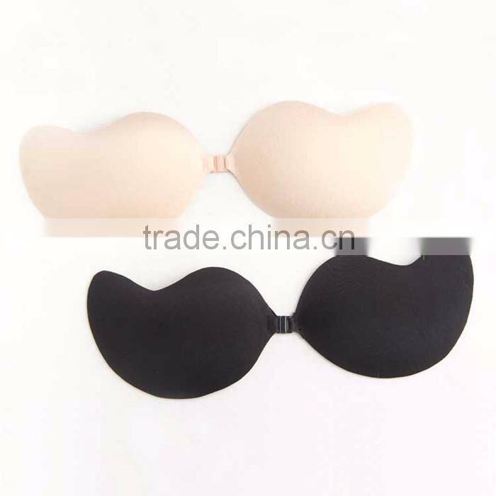 OEM Low Price Black Front Hook Adhesive Invisible One Quarter Cup Bra