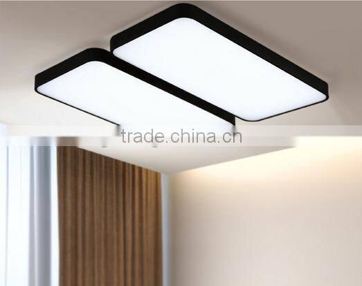 60w+60w retangular black room light