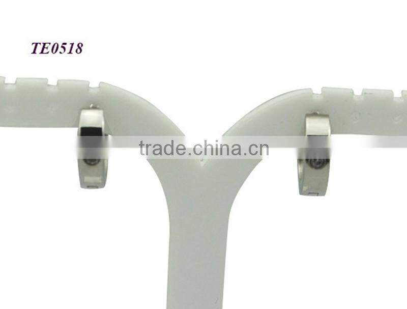 15mm diameter Fashion Stainless Steel Small Hoop Earrings Stud Unisex Women Men