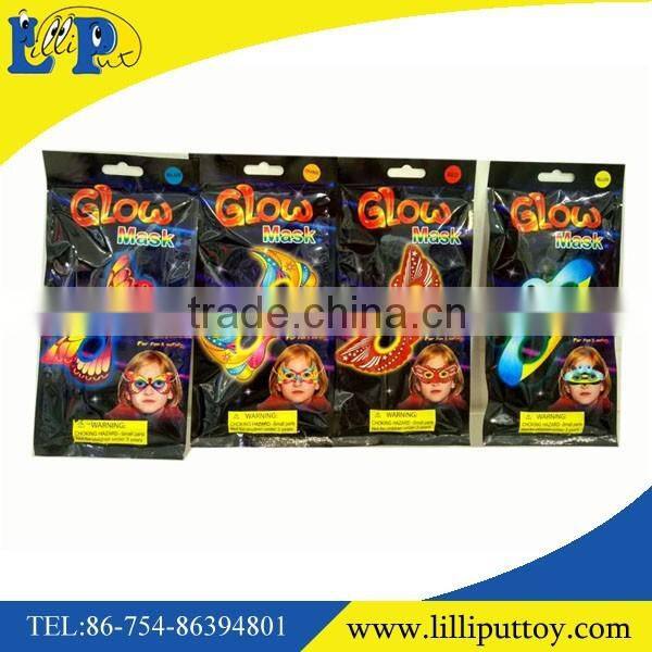 Newest design cartoon party mask with fluorescent light