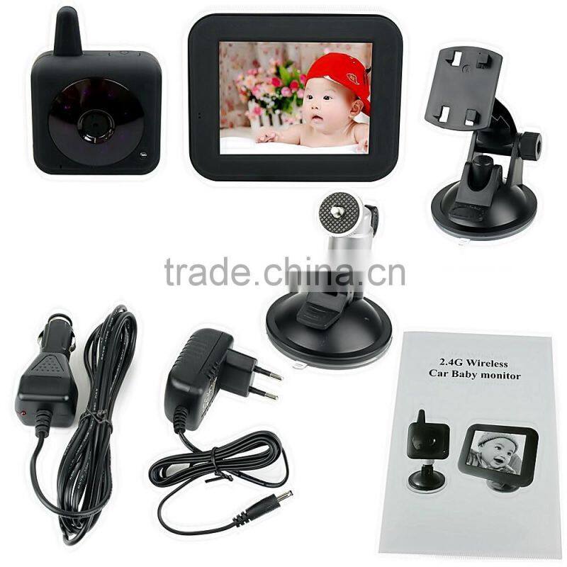 3.5 inch 2.4GHZ 420TVL Car Baby Monitor With IR Night Vision Function Wireless Car Baby Monitor Camera Car Video Baby Monitor