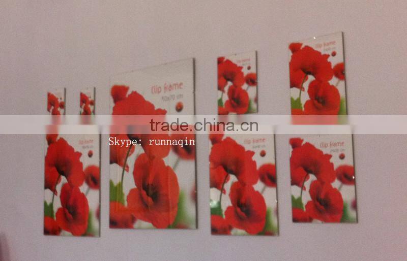 Wholesale frameless glass clip photo frame