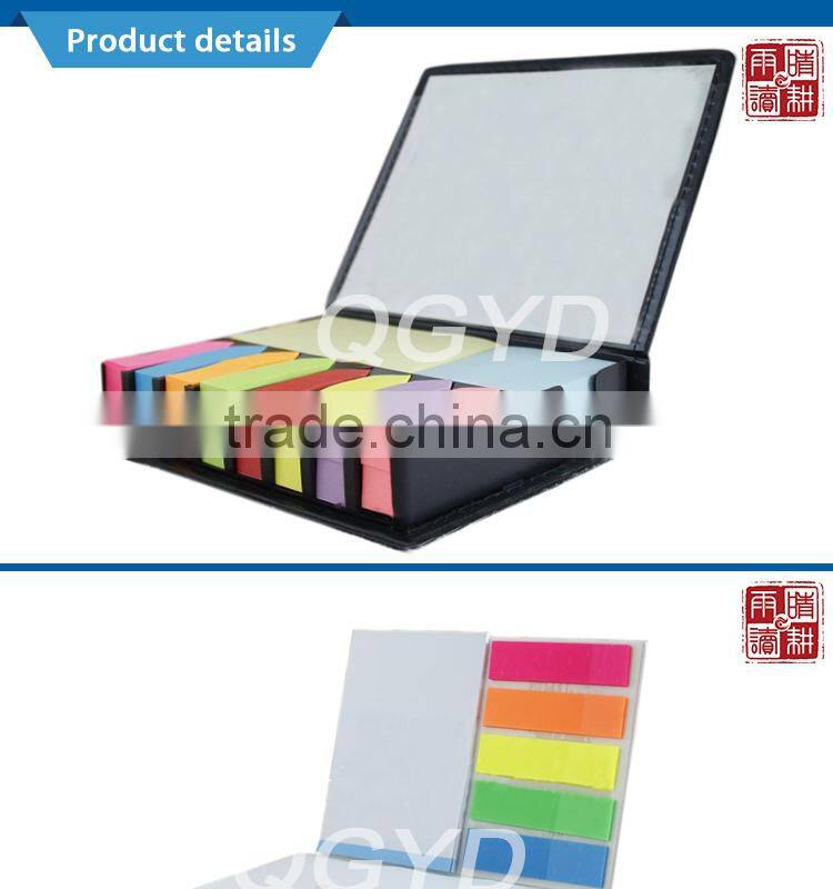 pu leather calendar sticky memo pad