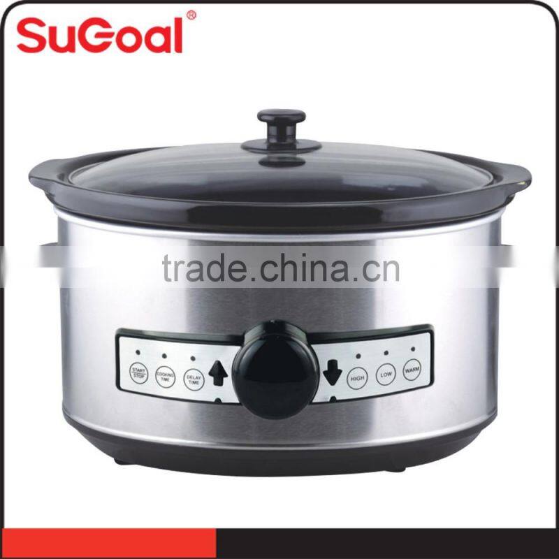 2016 new product Electric digital control panel SS body Slow Cooker