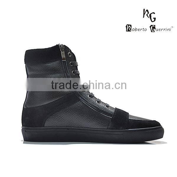 custom high top genuine leather sneakers