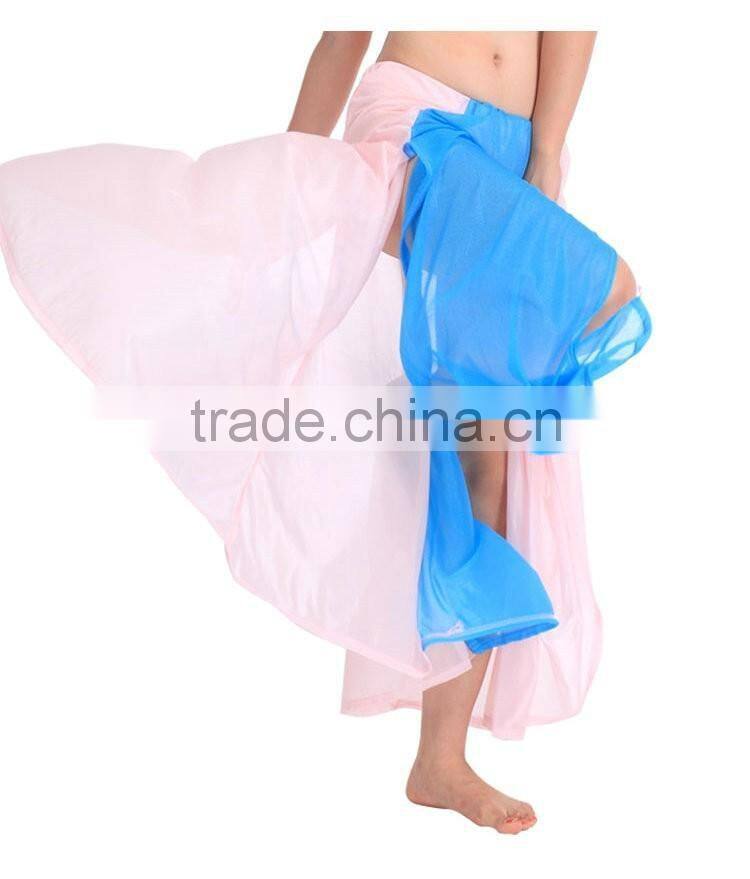 2016 Cheap Chiffon Long Colorful Sexy Belly Dance Skirts for Women Belly Dancing Costume Skirt on Sale