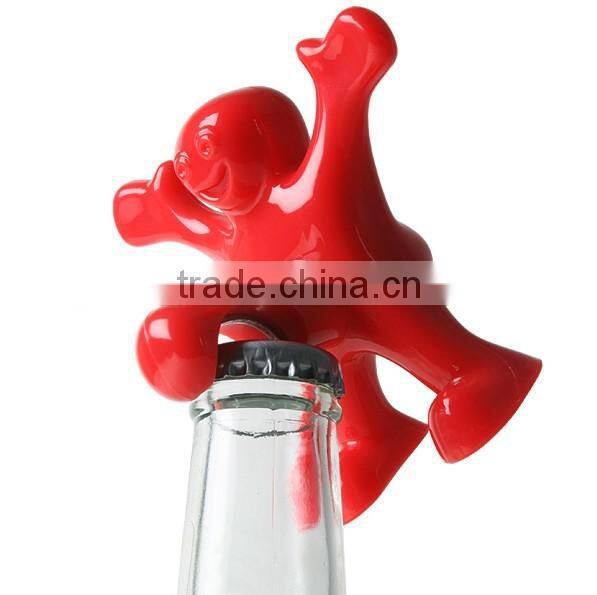Resin bottle opener Happy Man, beer bottle opener, cute bottle opener