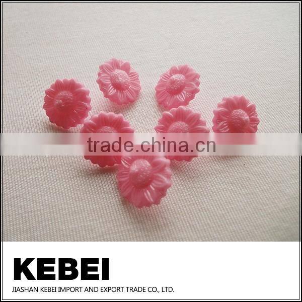 New design flower shank buttons red buttons for shirts