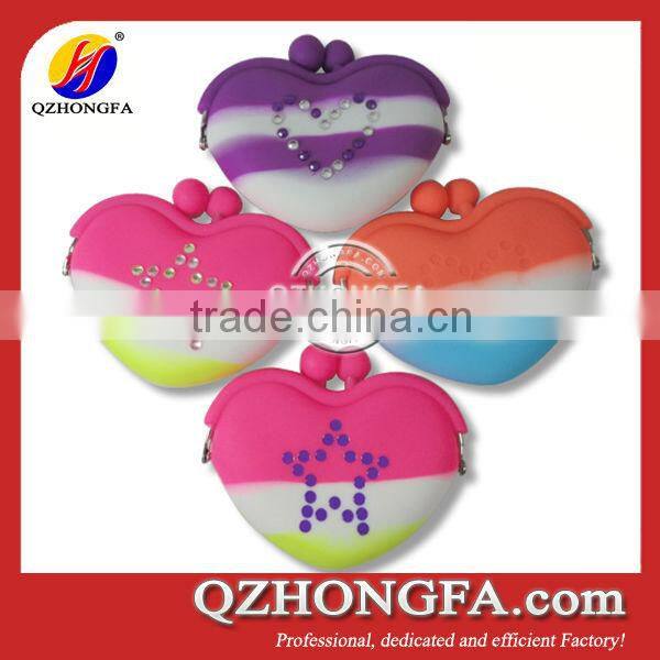 Banana design silicone cheap coin purse