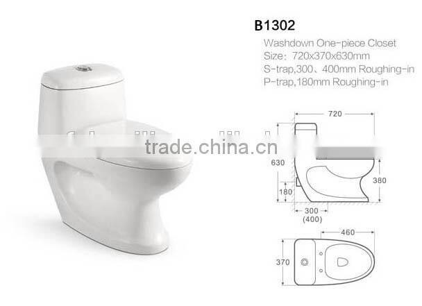 european types of bathroom toilet/ water closet Manufacturer foshan B1302