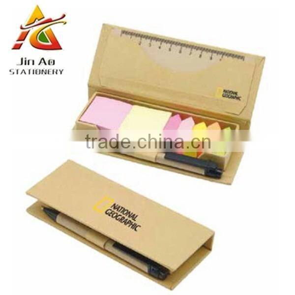 kraft notepad with pen