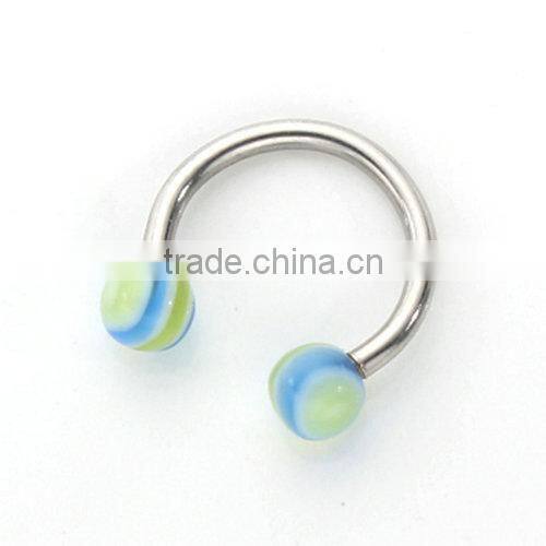 Multicolor Magnetic Stainless Steel Lip Rings Eyebrow Rings CBR Body Piercing Jewelry
