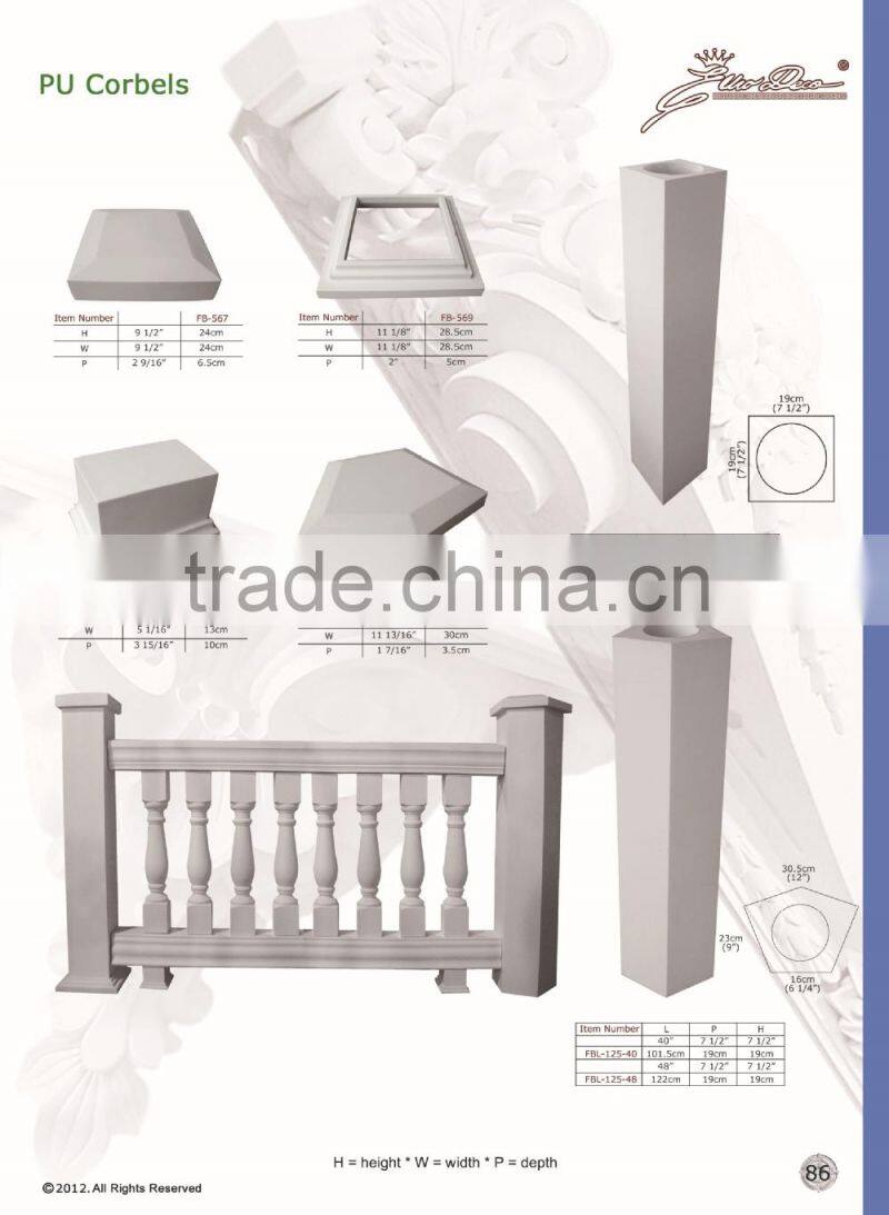 PU Good price beautiful new modern decorative Polyurethane Crown Moulding