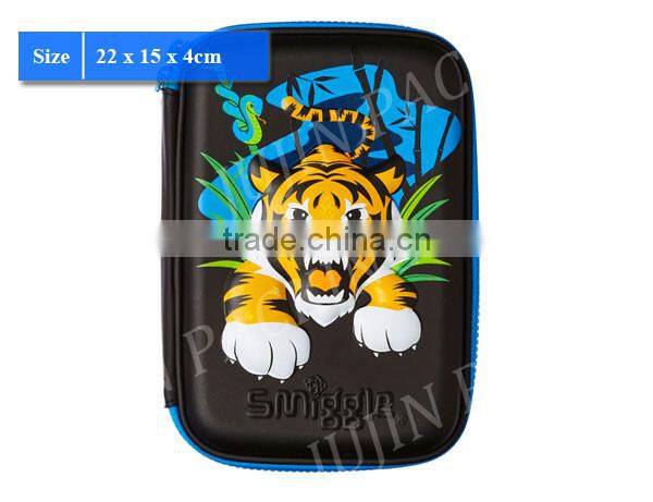 Animal shaped pencil case with compartment and mesh pocket