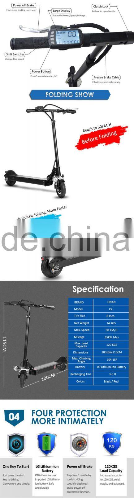 Powerful Adult Portable Electric Scooter Moped