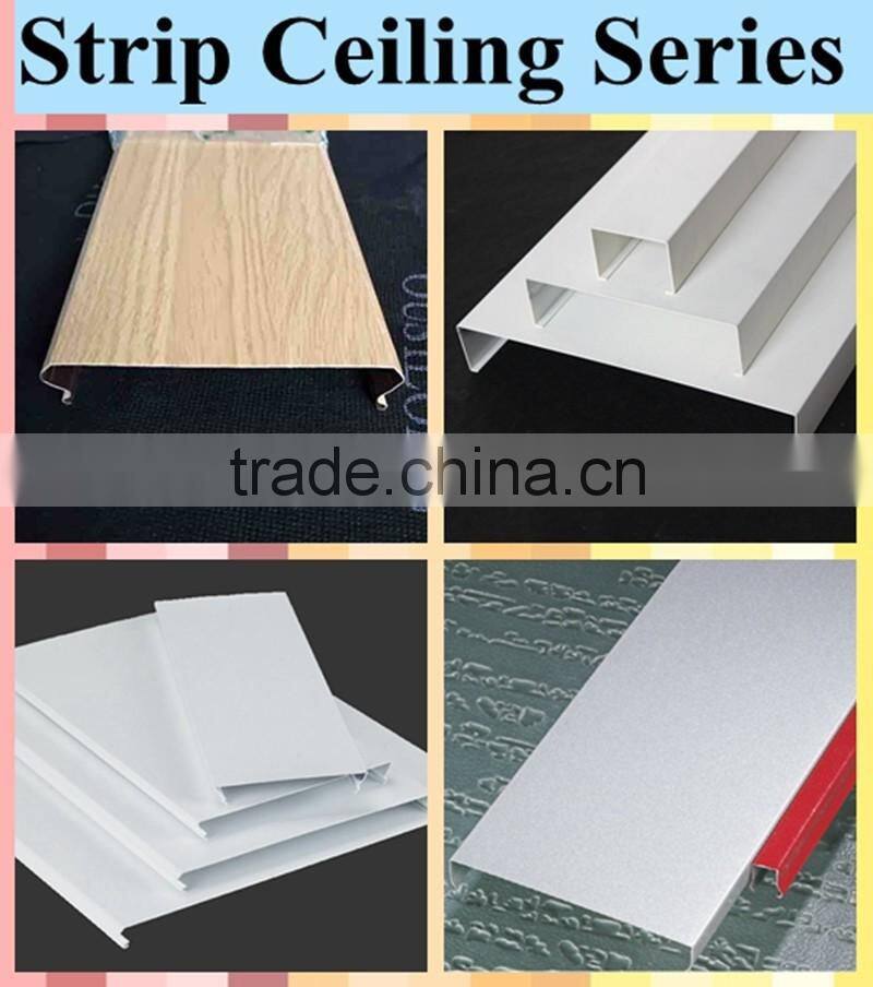 Black Powder Coated Modern Moisture-proof Aluminum Suspended Baffle Ceiling With Factory Price