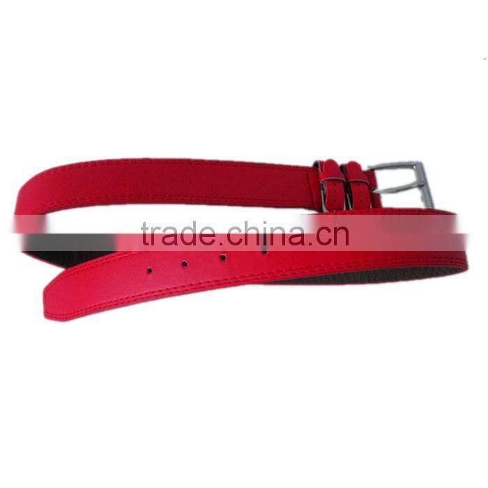Small Buckles New Design Woman 3.8cm Wide Red PU Belt