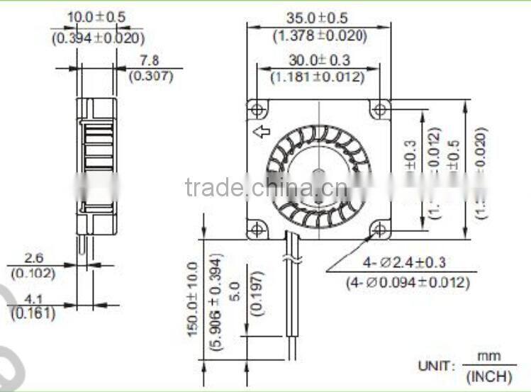 35*35*10mm Blower Fan Motor 5v dc