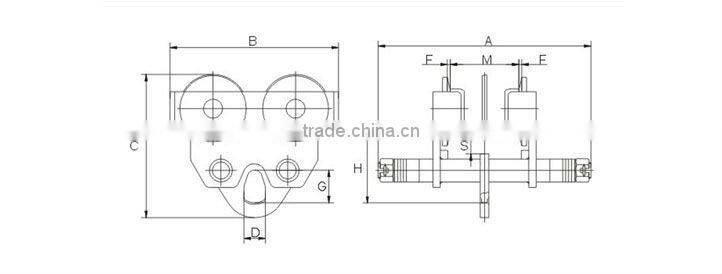 plain trolley DB type 0.5T~5T