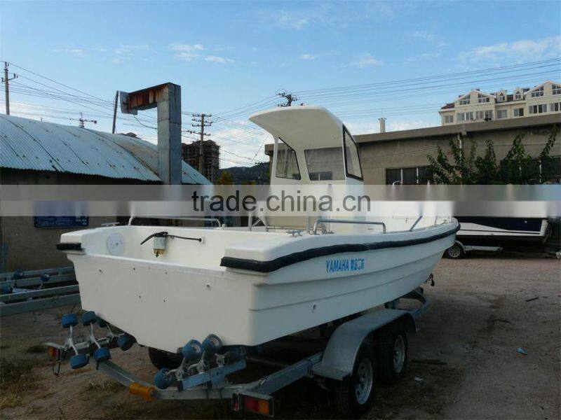 6.82m fiberglass The middle bridge leisure and fishing boat