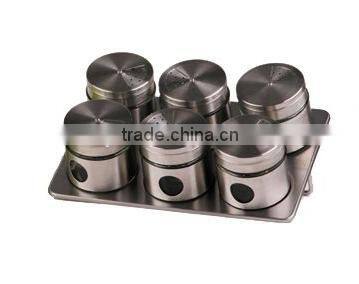 stainless steel spice jar table condiment dispenser holder