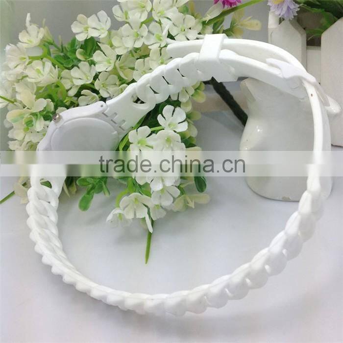 New Design double-rings watches hot style fashion silicone watches Long twist watches students watch silicone wristband watch