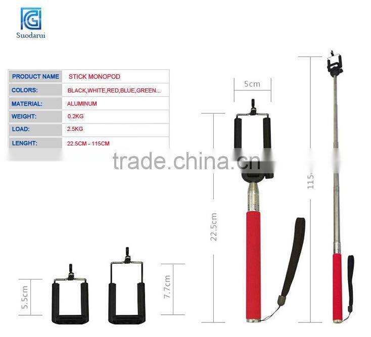 Luxury Wireless monopod Selfie Stick, With bluetooth remote shutter for iphone 6 & 6 plus