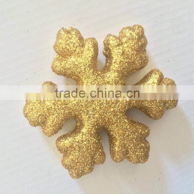 YIWU sale hot wholesale glitter colorful snow flake/polyfoam colorful glitter craft snow flake