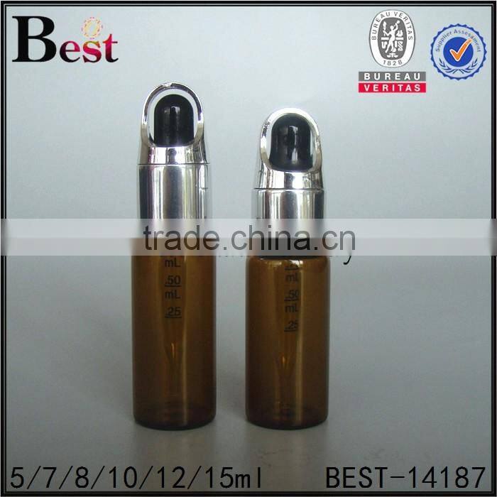10 ml glass material and pharmaceutical industrial use essential oil amber glass bottle