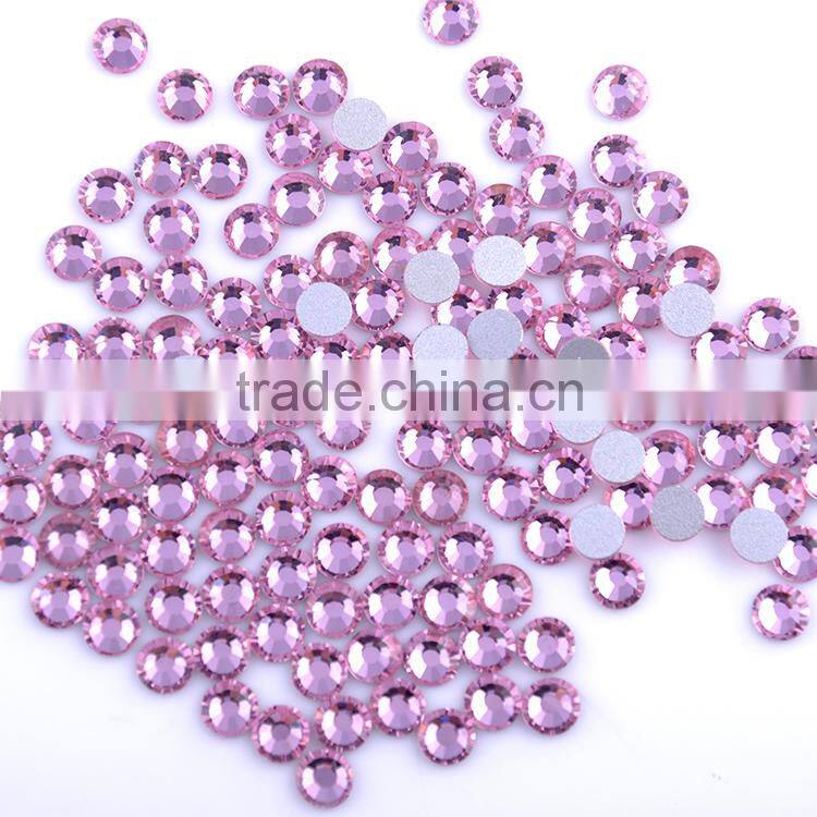 Wholesale Rose color Non hotfix flatback crystal rhinestone for decoration
