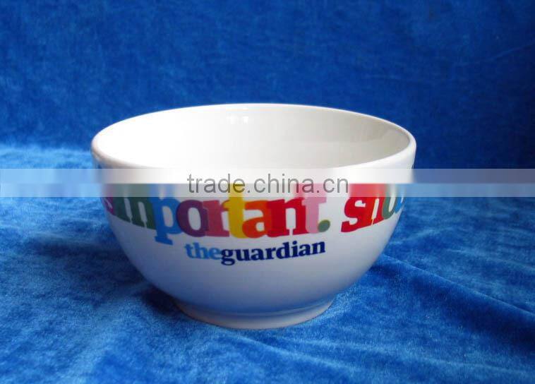 ceramic bowl with printing