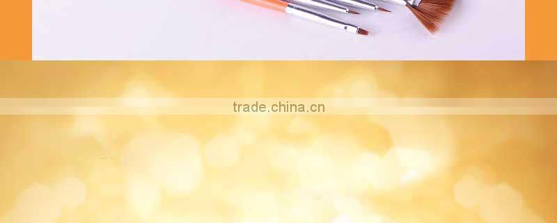 12pcs Orange Fashionable Nail Brush Set Private Label