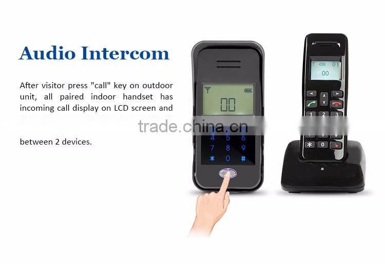 Wireless audio door bell two way audio intercom Duplex intercom for villa and apartments