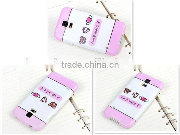 For samsung s5 funky cartoon back cover case with logo printing