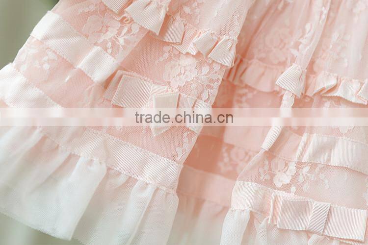 Hand Made Flower Ball Gown Baby Girl Birthday Party Christmas Dresses Children Girl Party Dresses Flower Girl