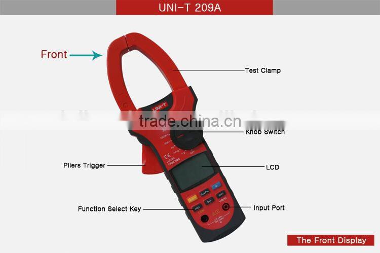 UT207A Factory Wholesale 3 3/4 1000A AC/DC Digital Clamp Meter