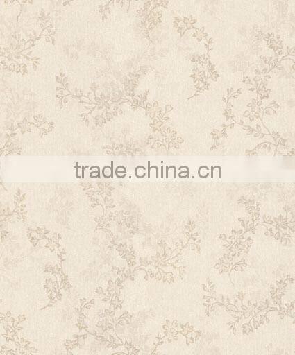 Beautiful washable wallpaper with leaf pattern