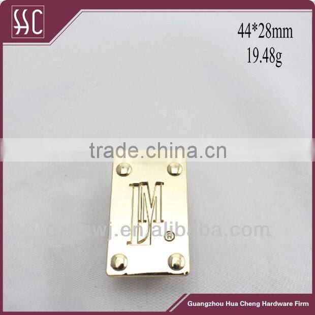 heart shape nickel plate metal brand logo label