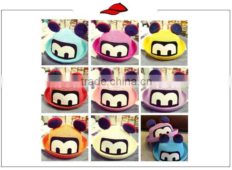 Children summer straw hat sun hat for child