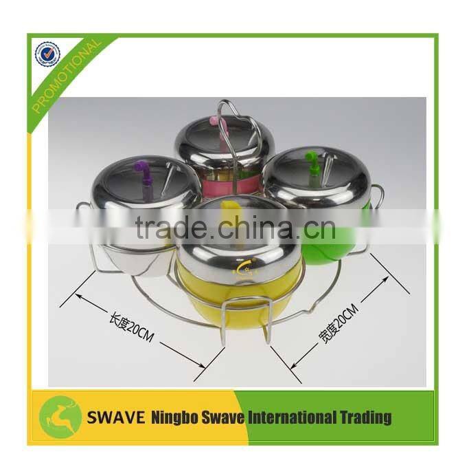 2016 apple shape colorful stainless steel Seasoning pot P77150
