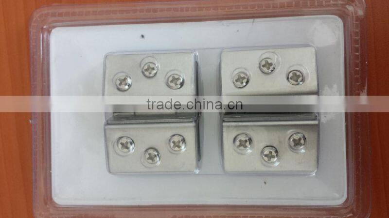 HJ-068 Best price 10cm square stainless steel double hinge China supplier glass hinge